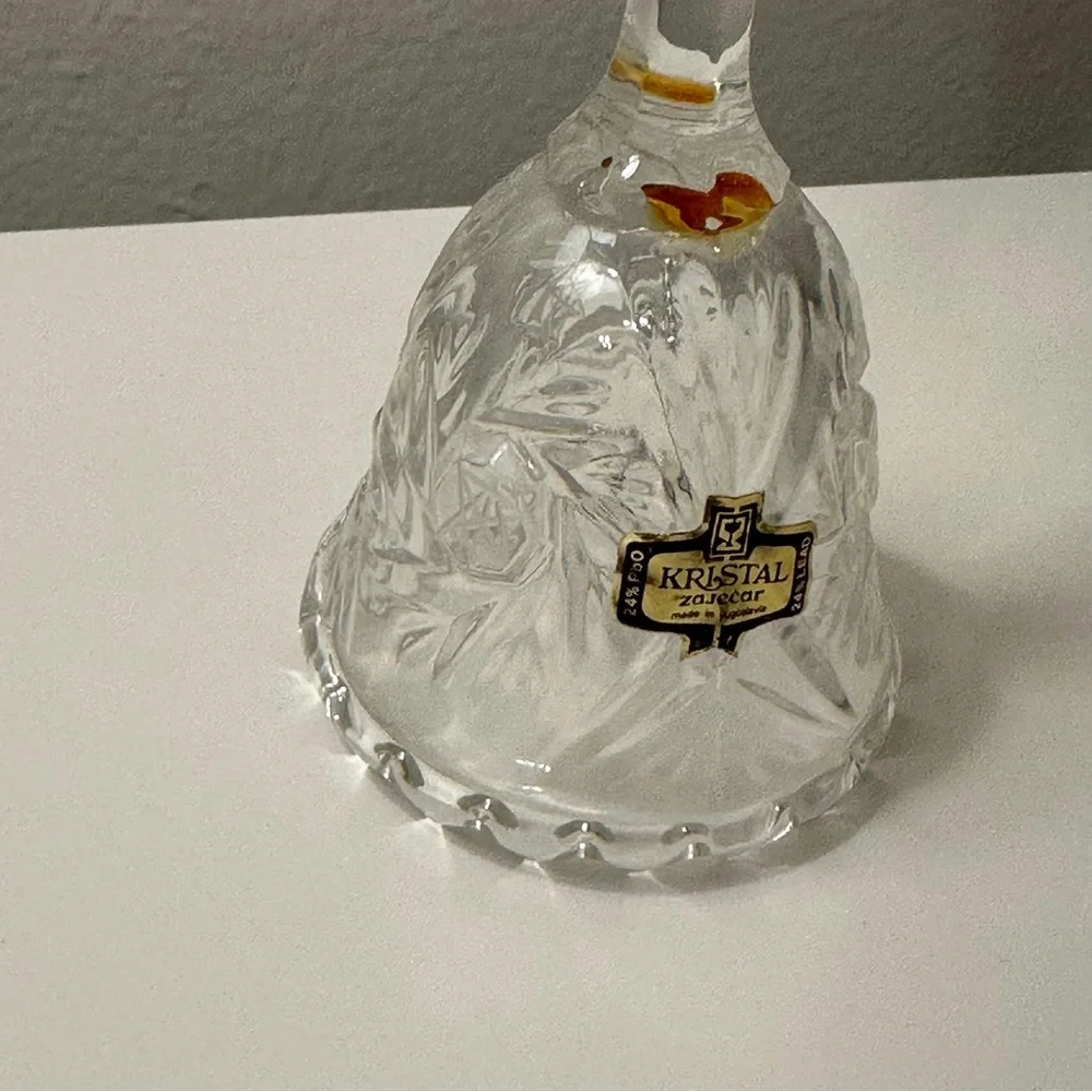 Crystal Zajecar 24 Percent Lead Vintage Crystal Hand Bell